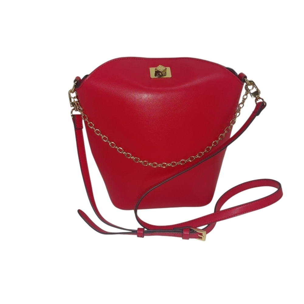 Antonio Meani Elegant Red Chain Strap Women's Bag - Picture 1 of 6
